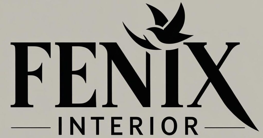 logo que diga fenix interior tipografia facil de entender integrada con fuego o ave letra negra fondo #c4c4c0 (1)